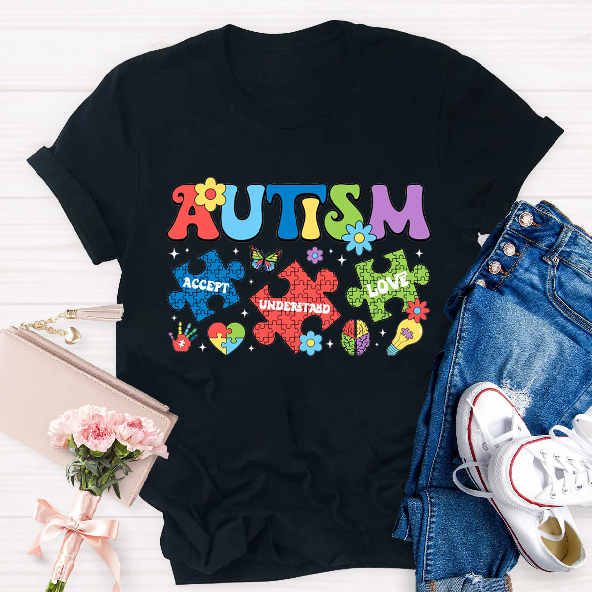 Autism Puzzle Accept Understand Love T-Shirt