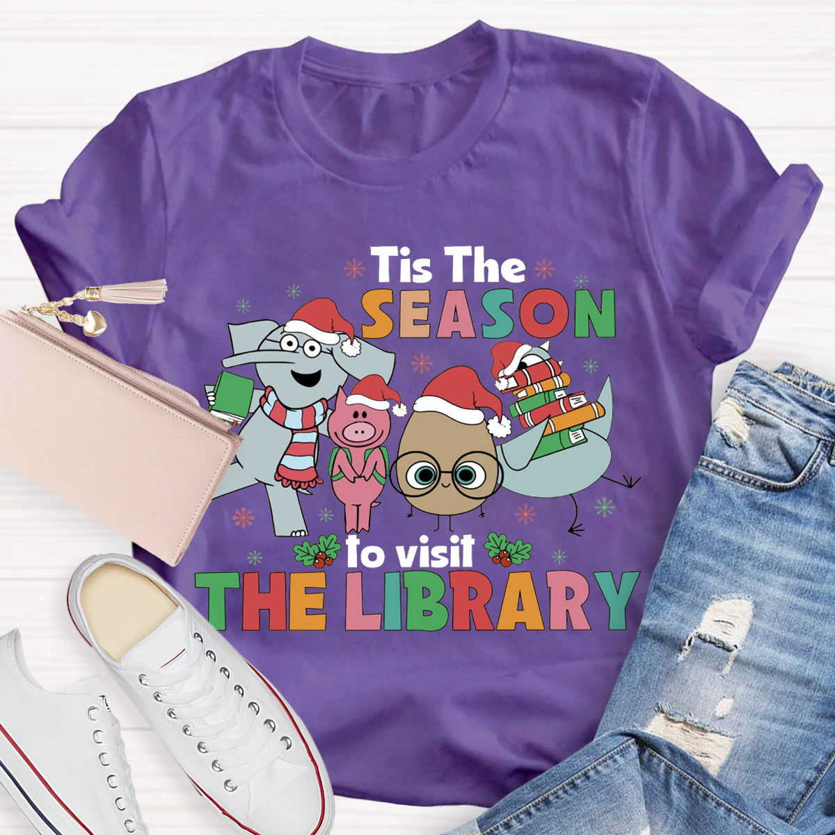 Tis The Season To The Library Teacher T-Shirt