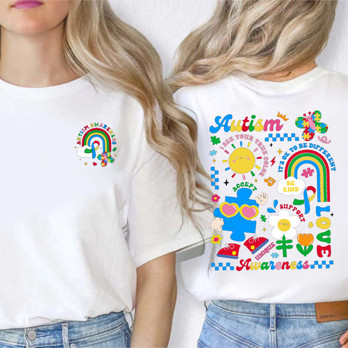 Autism Awareness Double Printed T-shirt