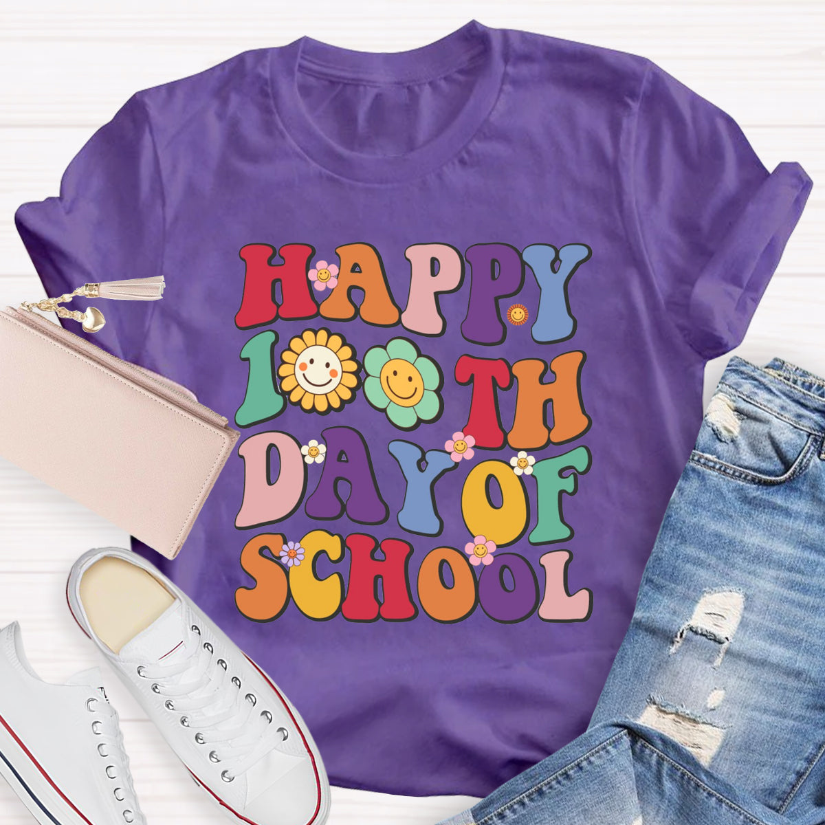 Happy 100th Days Of School Teacher T-Shirt