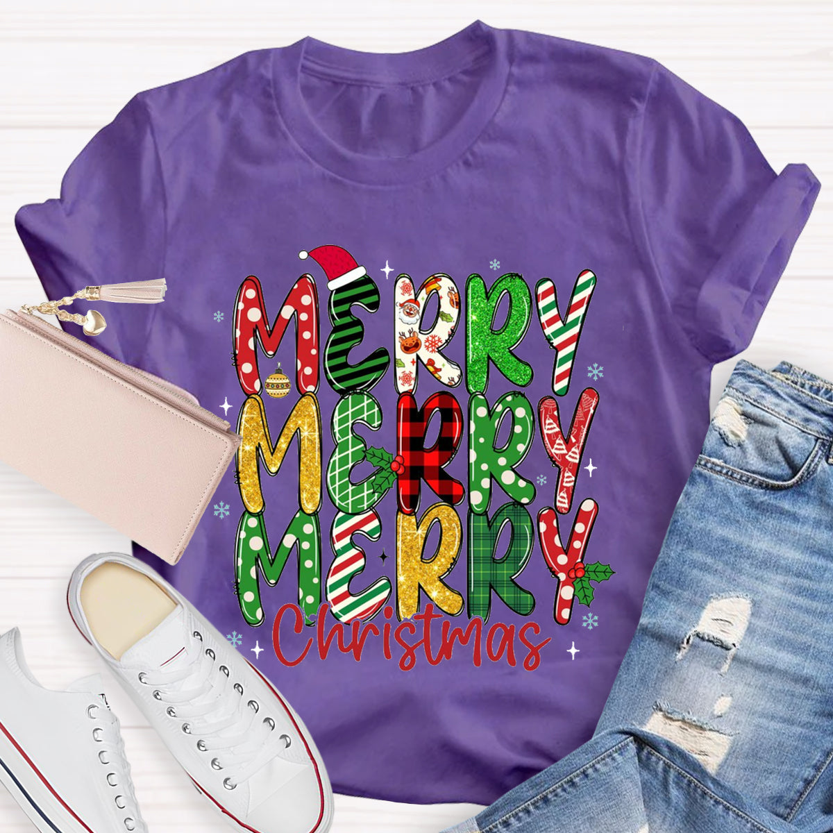 Merry Christmas Doodle T-Shirt