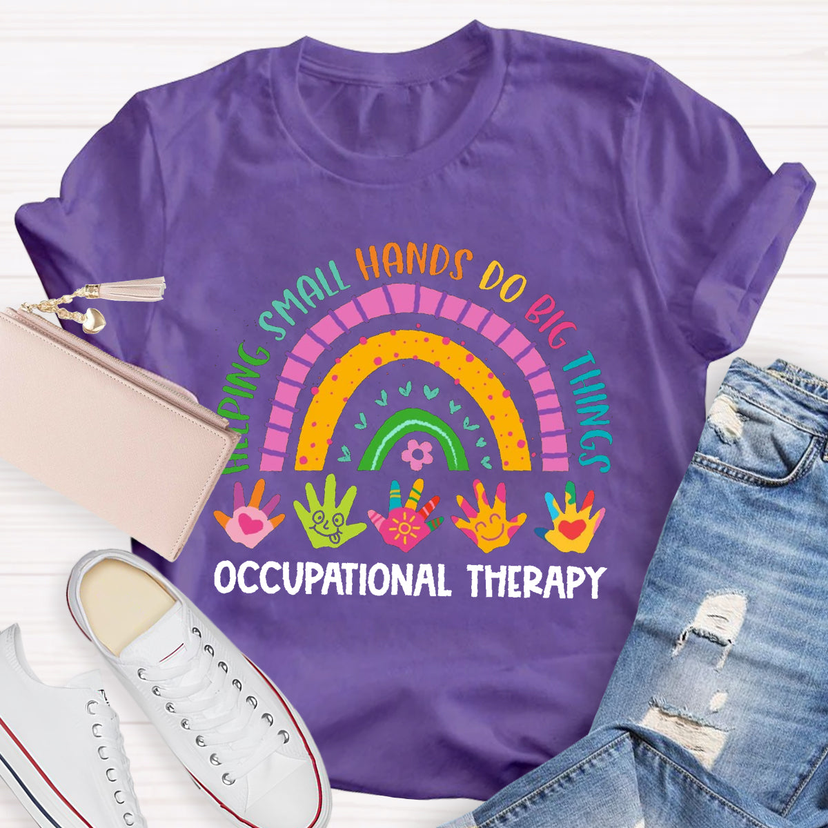 Helping Small Hands Do Big Things Teacher T-Shirt