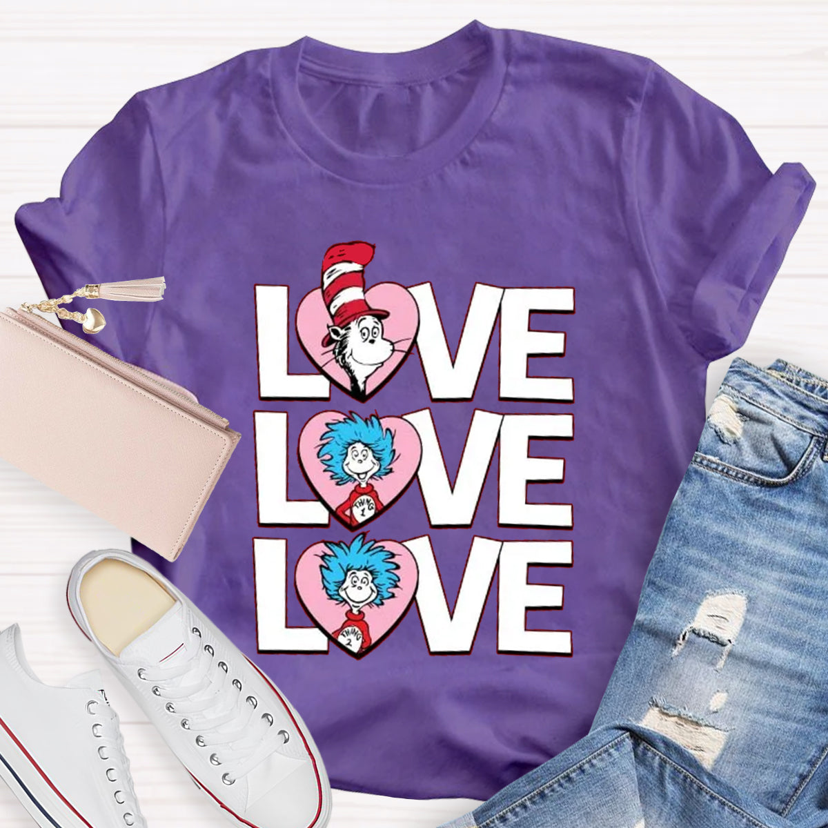 Valentine's Day With Pink Heart T-Shirt