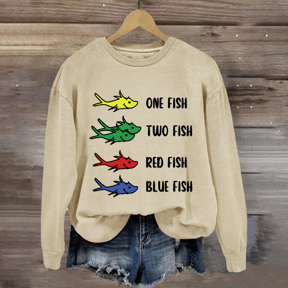 Fish Colors And Numbers Funny Math Sweatshirt