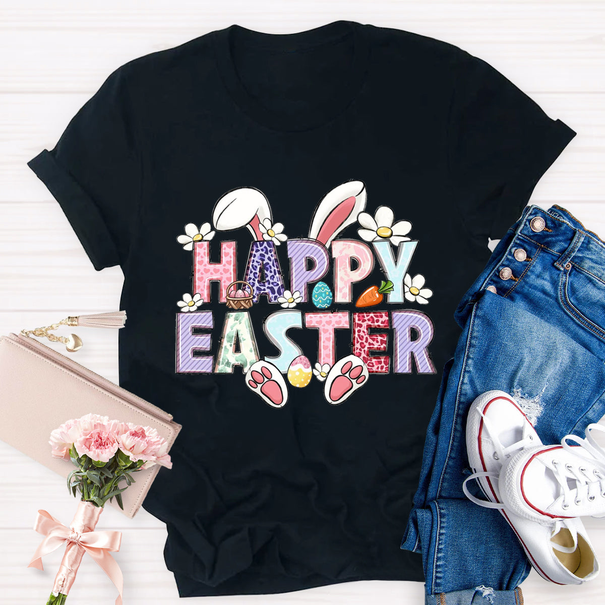 Happy Easter Bunny Teacher T-Shirt