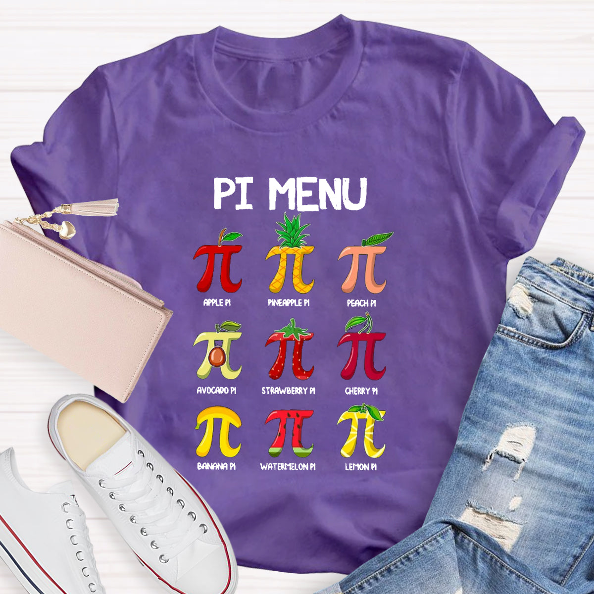 Pi Menu Happy Pi Day Math  Pi Symbol Teacher T-Shirt