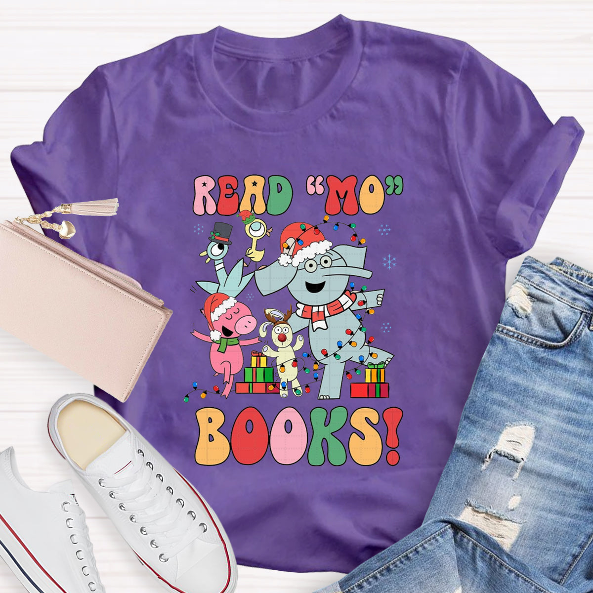 Read Mo Books The Elephant In Santa Clothes And His Friends T-Shirt