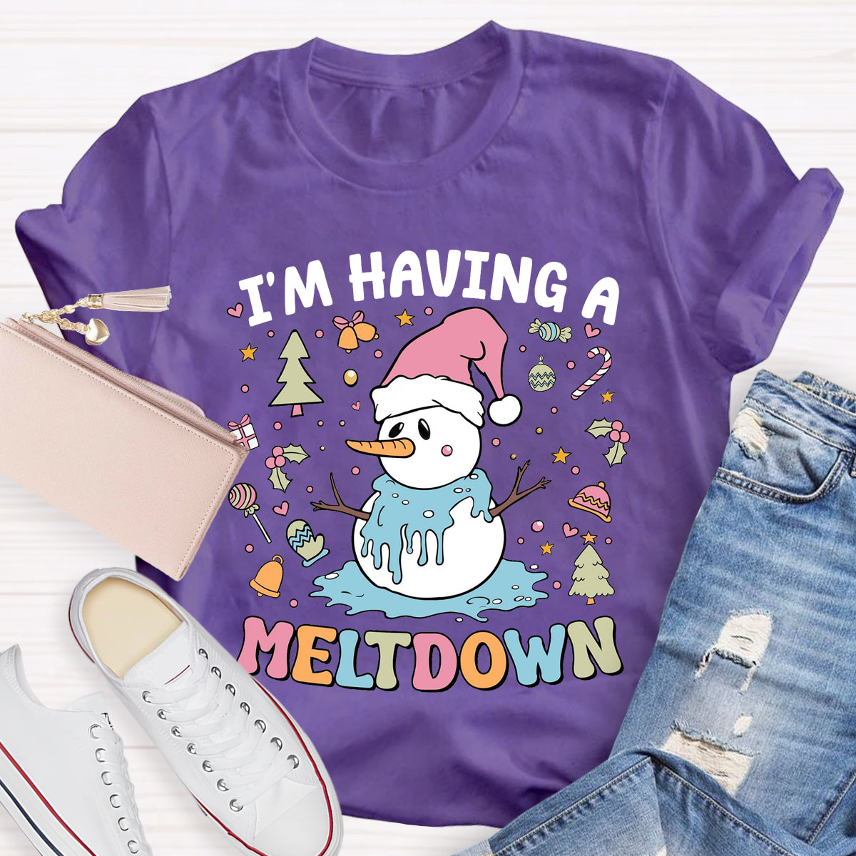 I'm Having a Meltdown Snowman Christmas T-Shirt