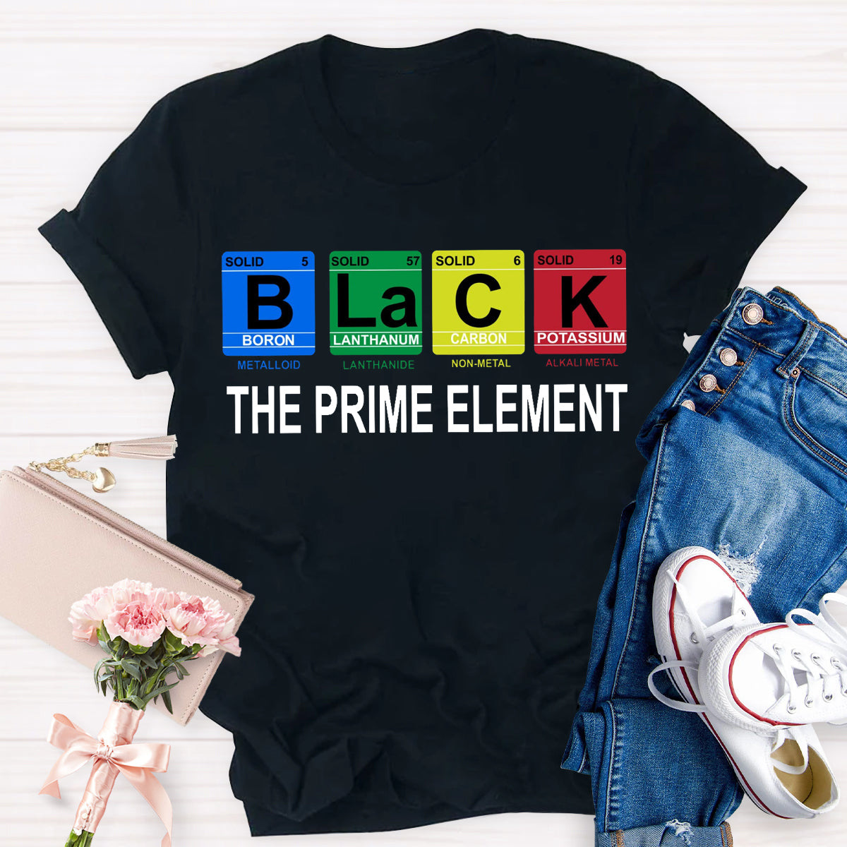 Black The Prime Element T-Shirt