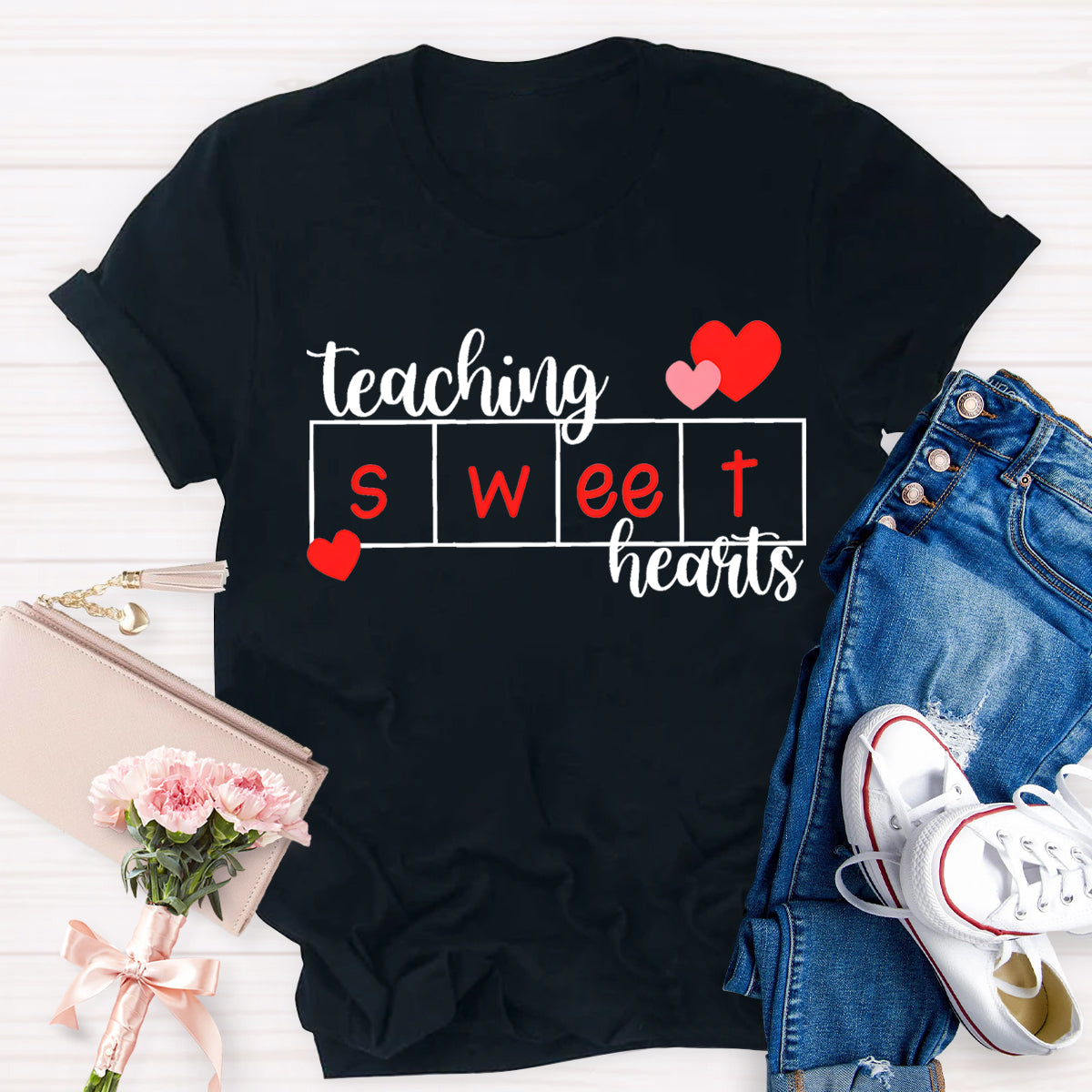 Teaching Sweet Hearts Teacher T-Shirt