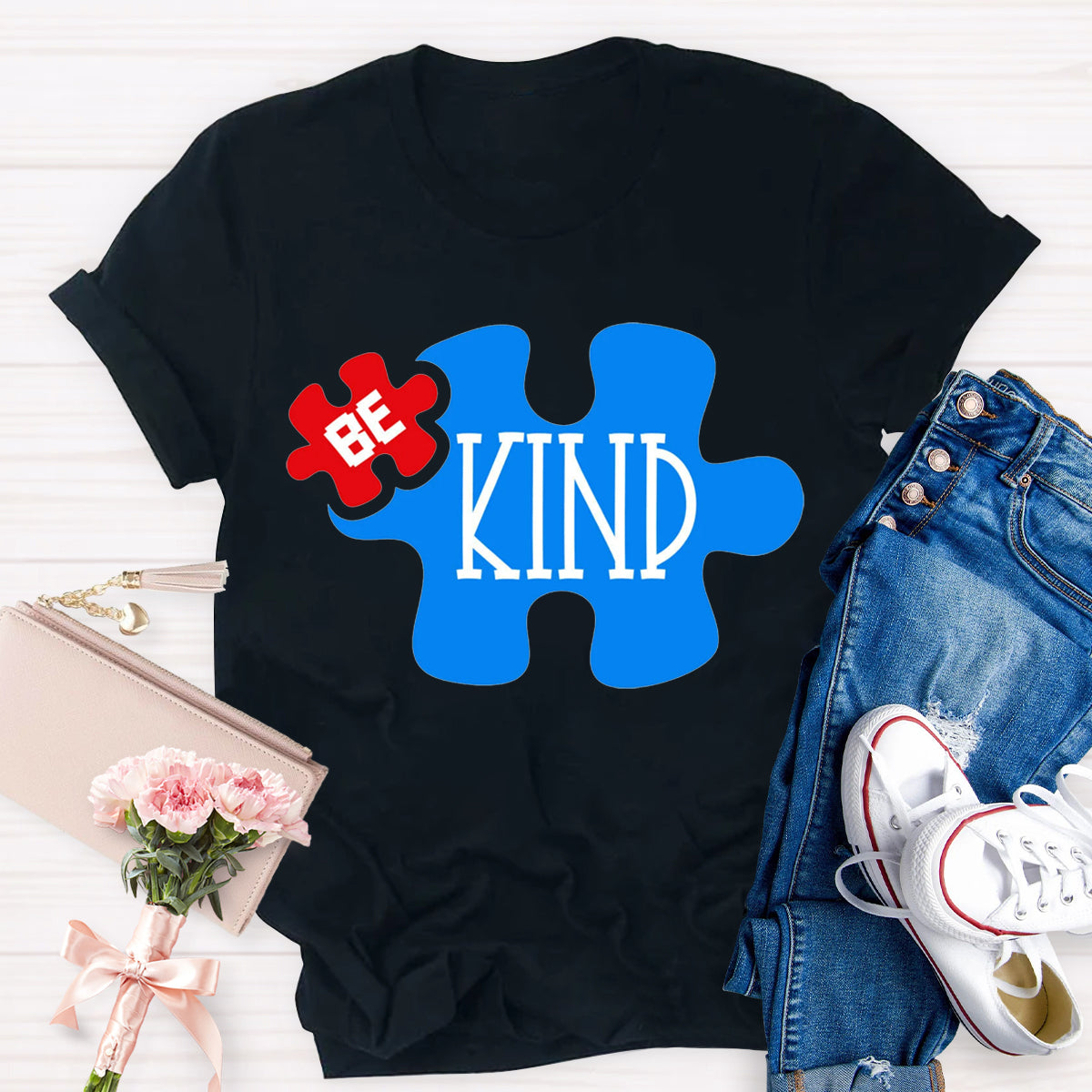 Be Kind Puzzle Teacher T-Shirt