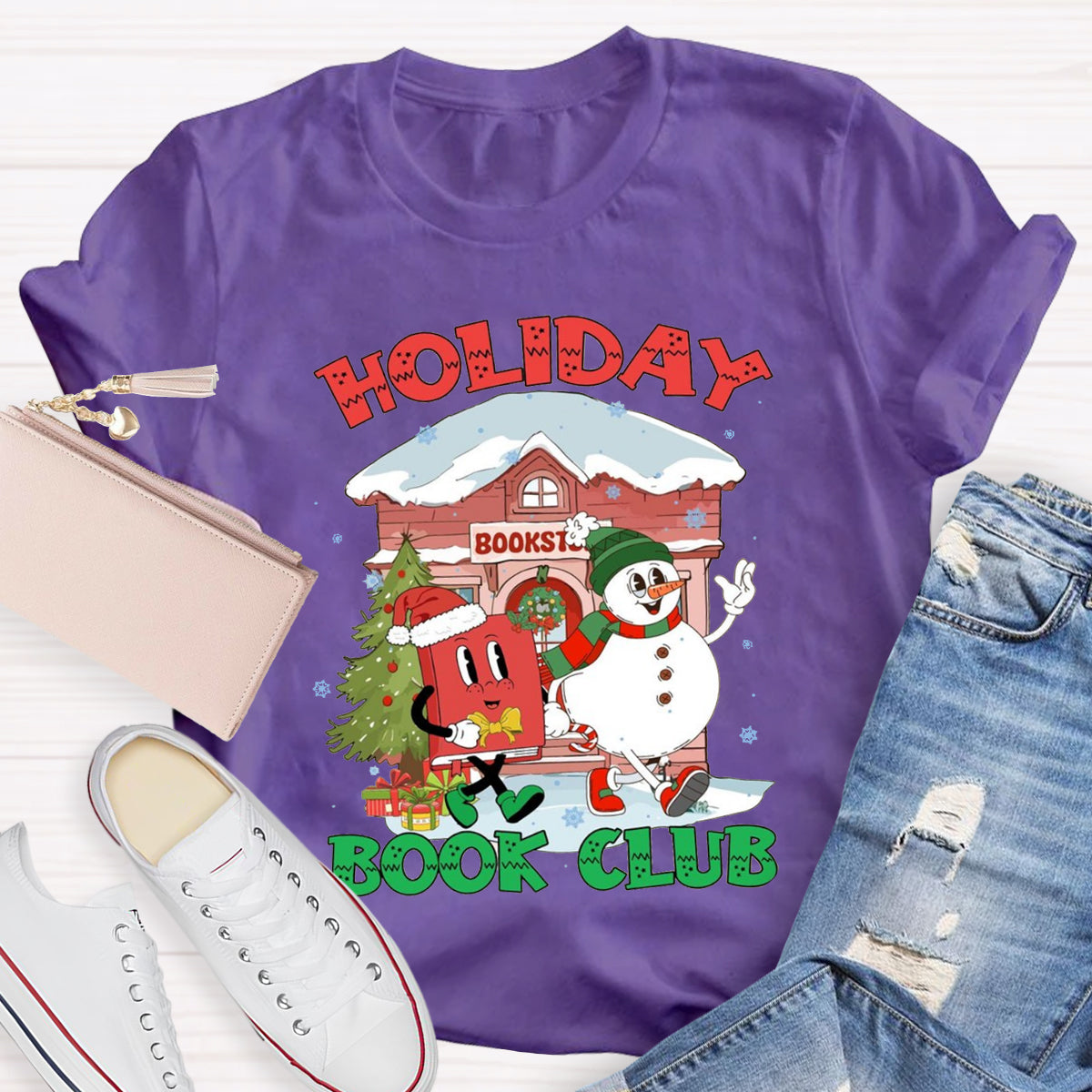 Christmas Holiday Book Club T-Shirt