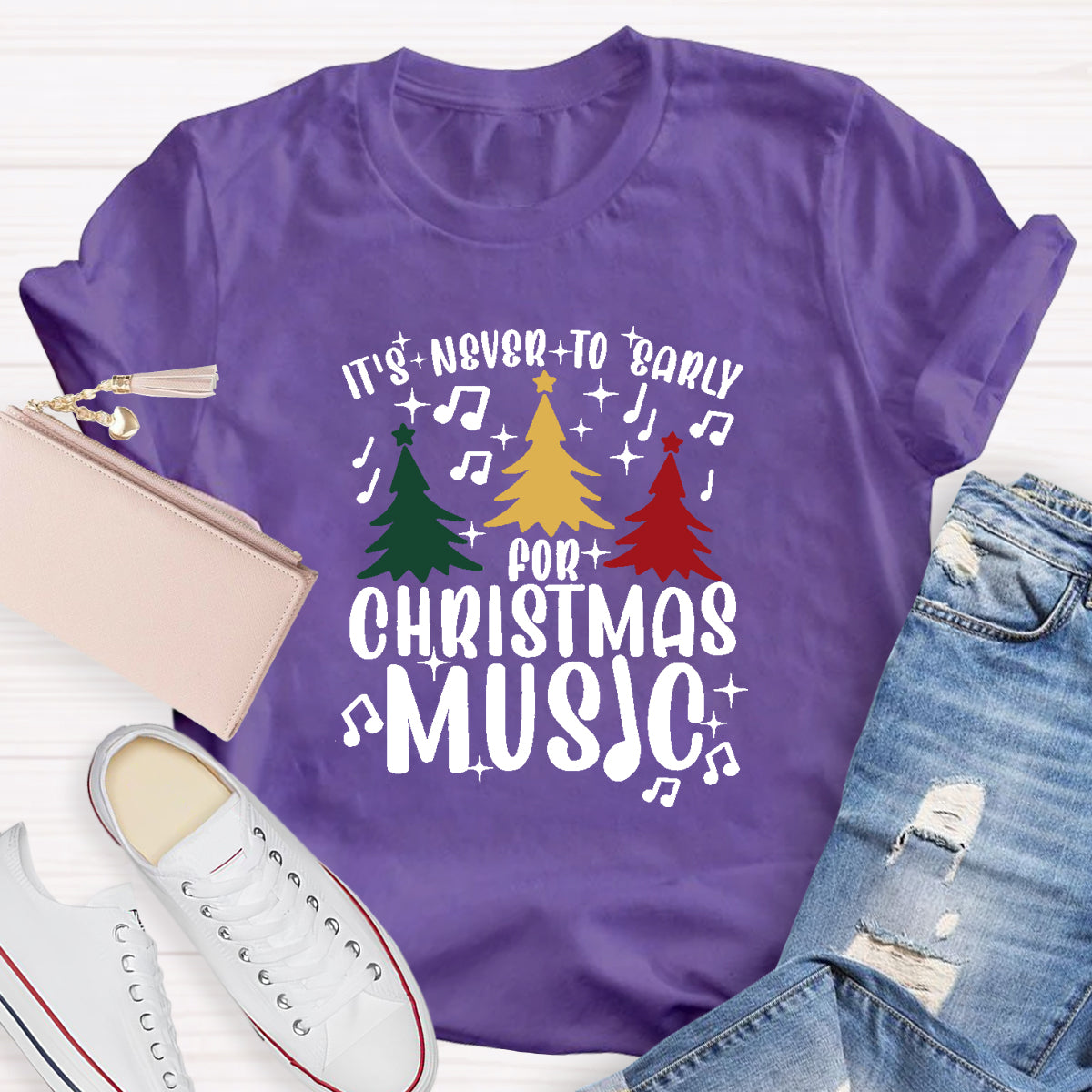 It's Never Too Early for Christmas Music Teacher T-Shirt