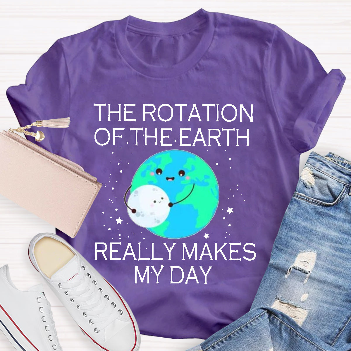 The Rotation Of The Earth Really Makes My Day Teacher T-Shirt