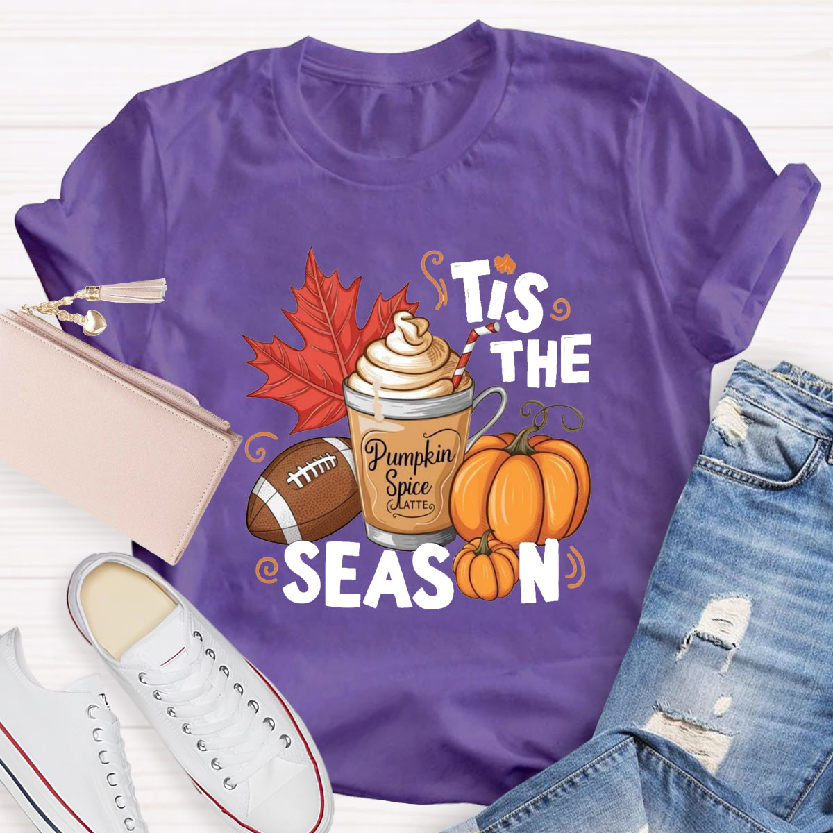 Tis The Season Pumpkin Game Ball T-Shirt