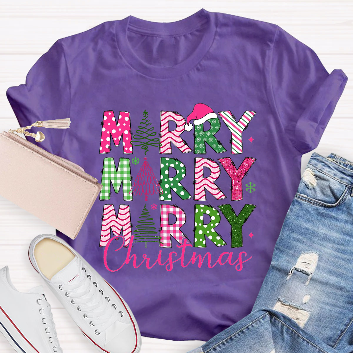 Merry Christmas Tree Teacher T-Shirt