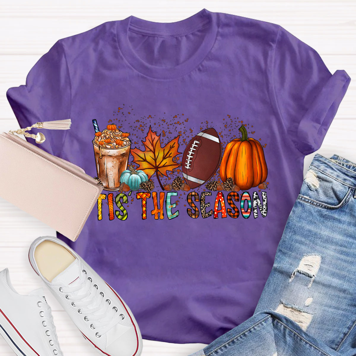 Tis The Season Pumkin Teacher T-Shirt