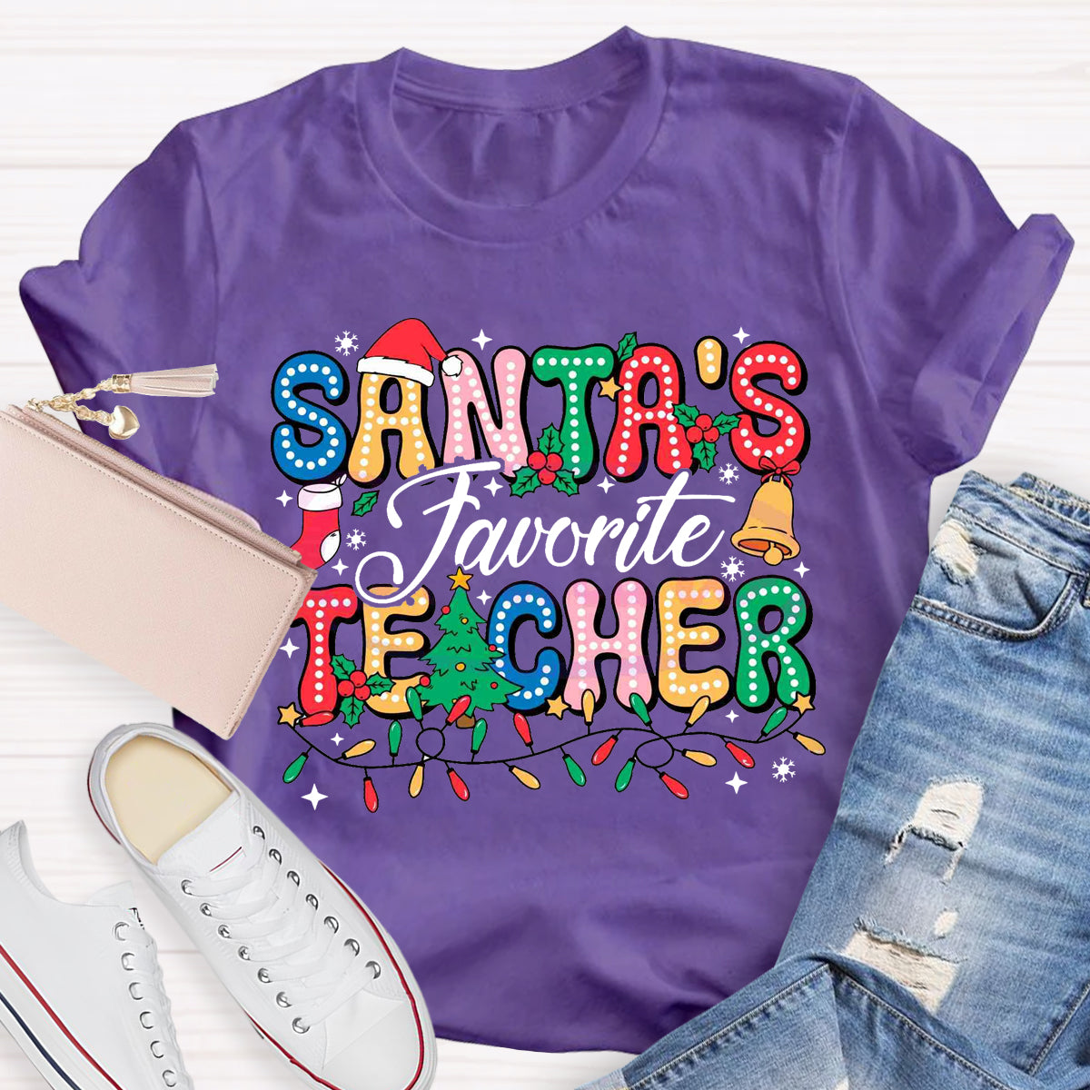 Santas Favorite Teacher T-Shirt