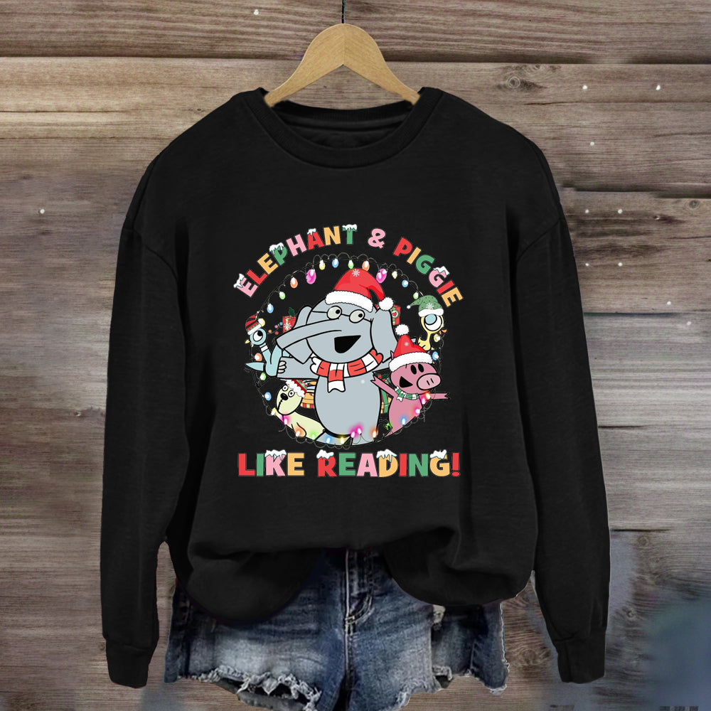 Elephant & Piggie Like Reading Sweatshirt