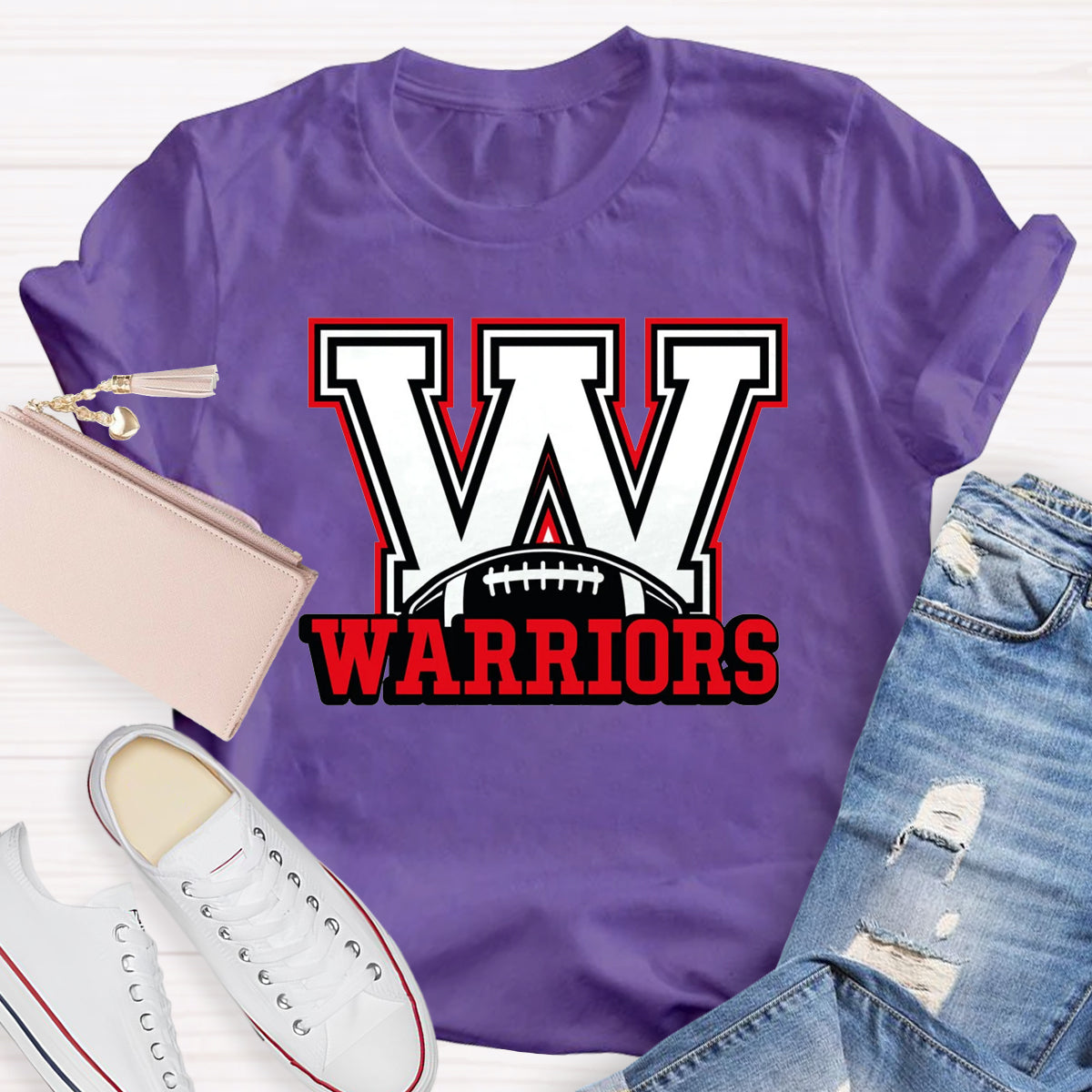 Warriors Football Cheer T-Shirt