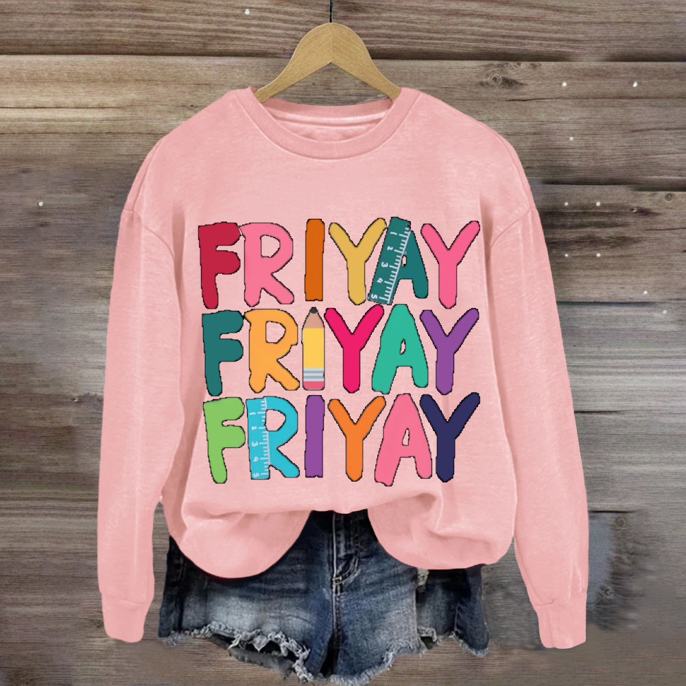 Teacher Happy Friyay Sweatshirt