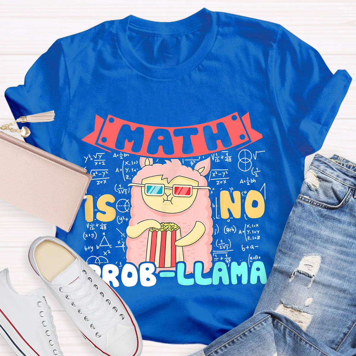 Math is no prob-llama Math Teacher T-Shirt