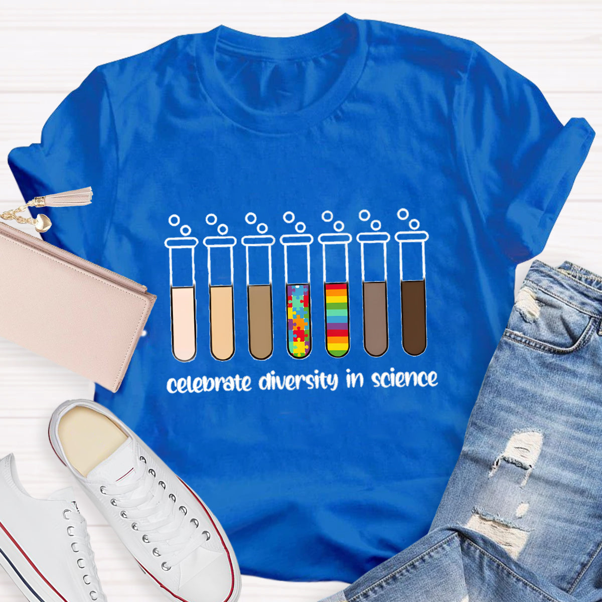 Celebrate Diversity In Science Teacher T-Shirt