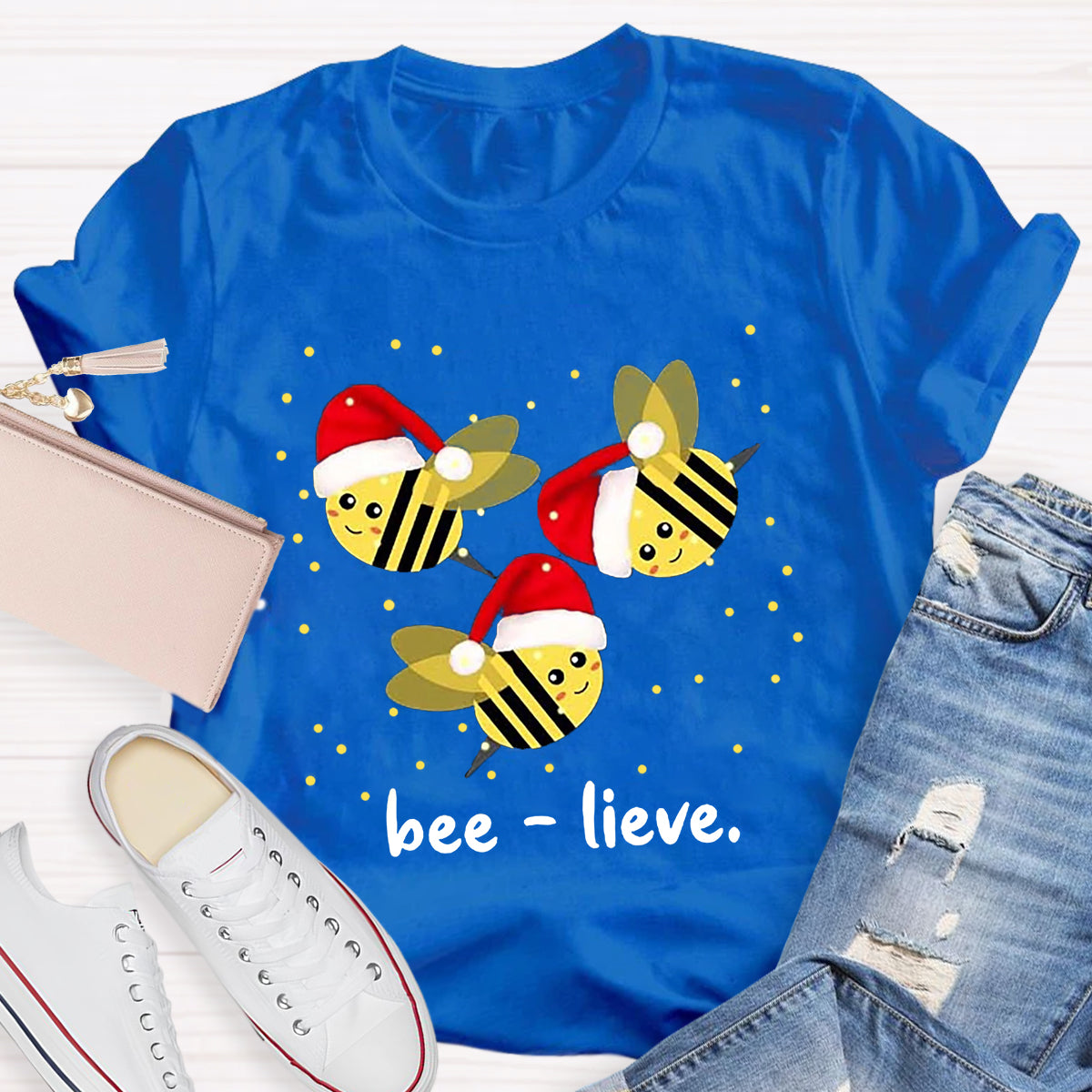 Cute Christmas Bee-lieve T-Shirt