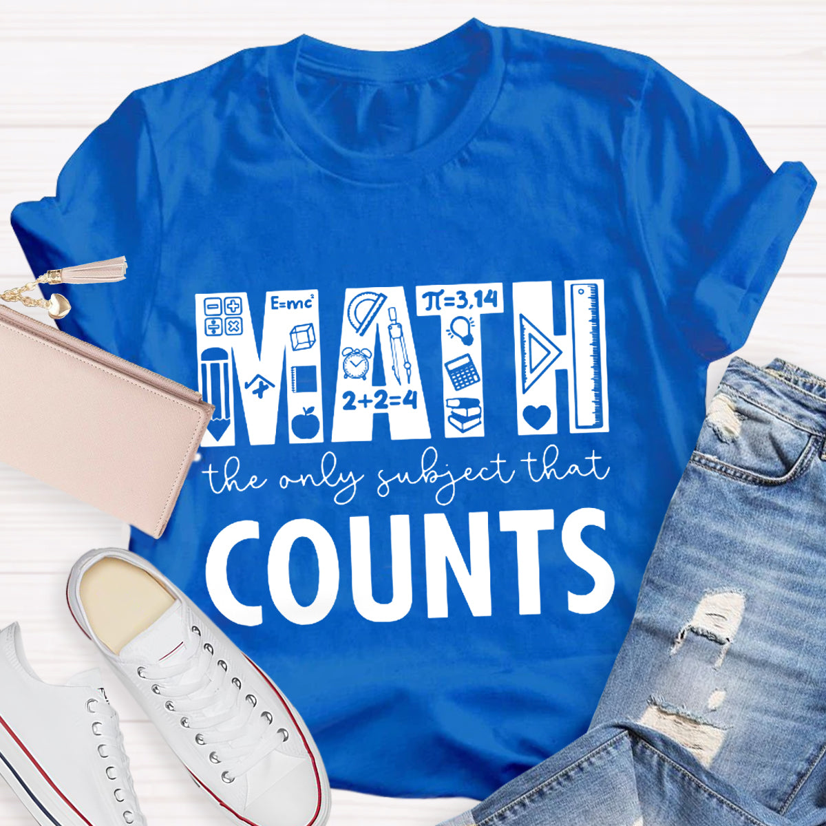 Math The Only Subject That Counts Math Teacher T-Shirt