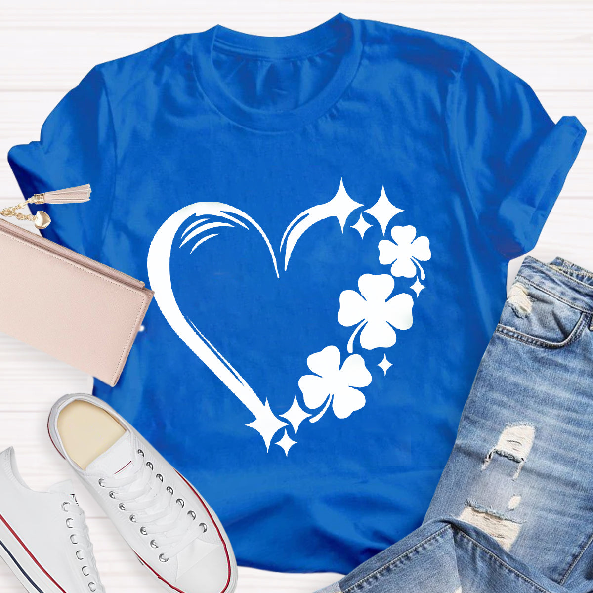 Shamrock Clover Heart T-Shirt