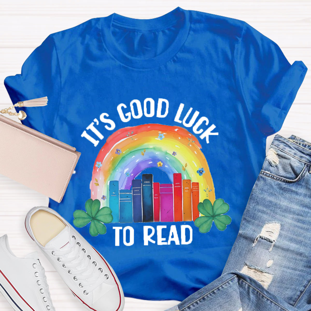 It's Good Lucky To Read Rainbow Shamrock T-Shirt