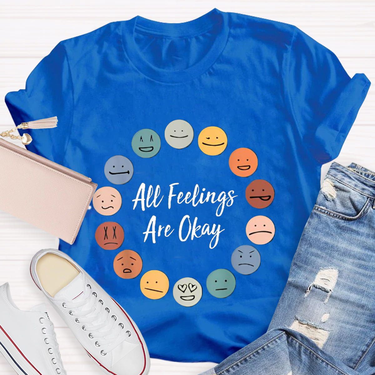 All Feelings Are Okay Smiley Face T-Shirt