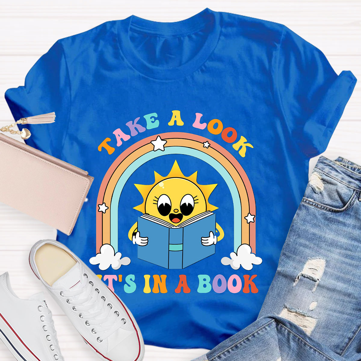 Take A Look It's In A Book Teacher T-Shirt