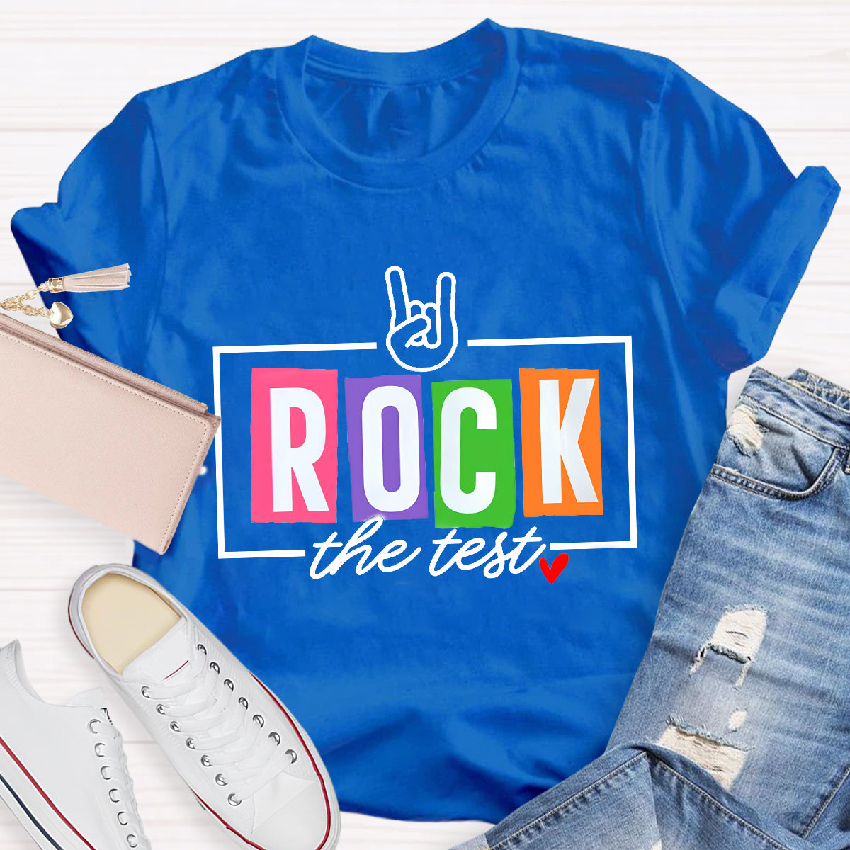 Rock the Test Teacher T-Shirt