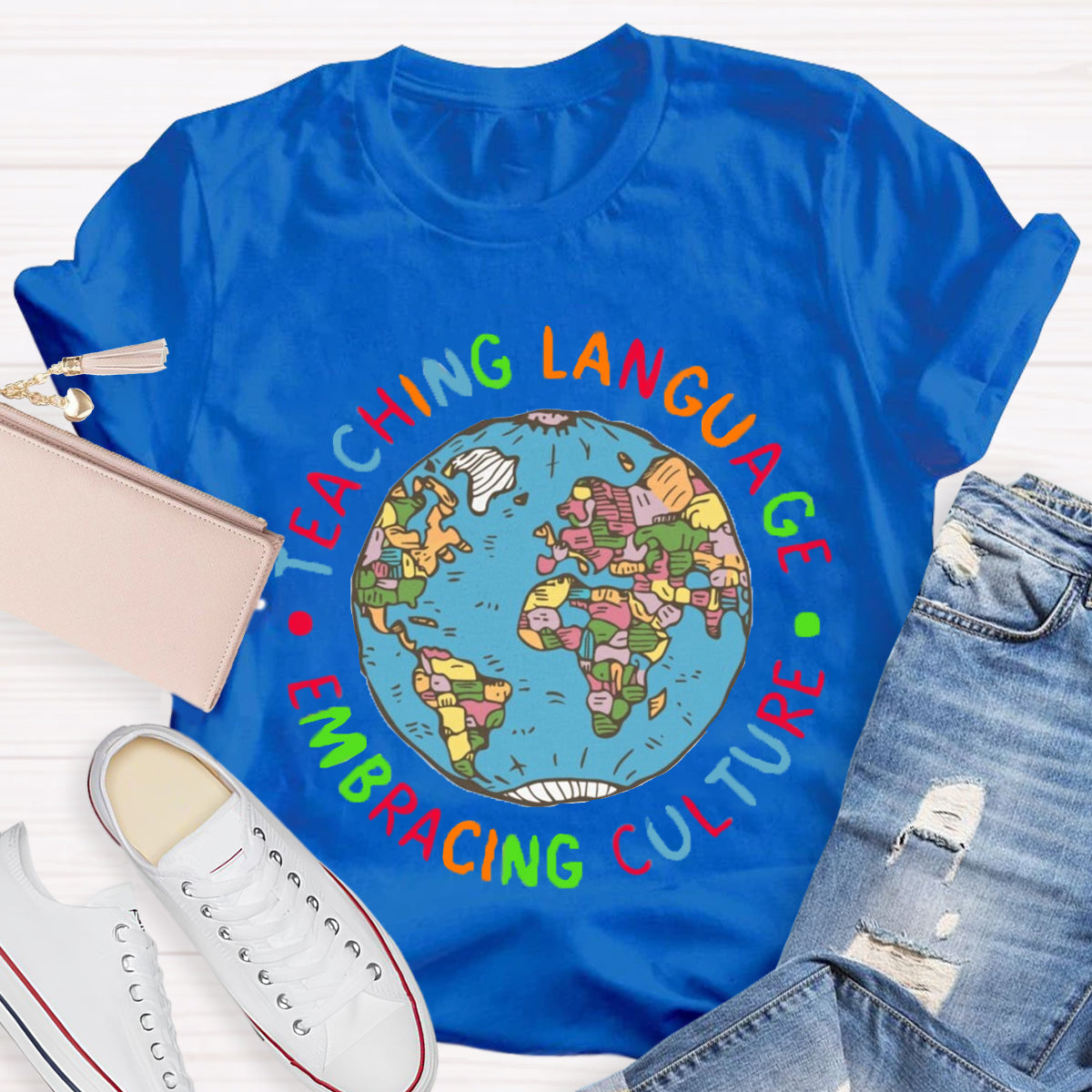 Teaching Language Embracing Culture Teacher T-Shirt