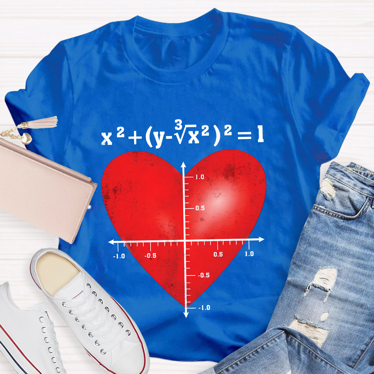 Heart Equation Math Teacher T-Shirt