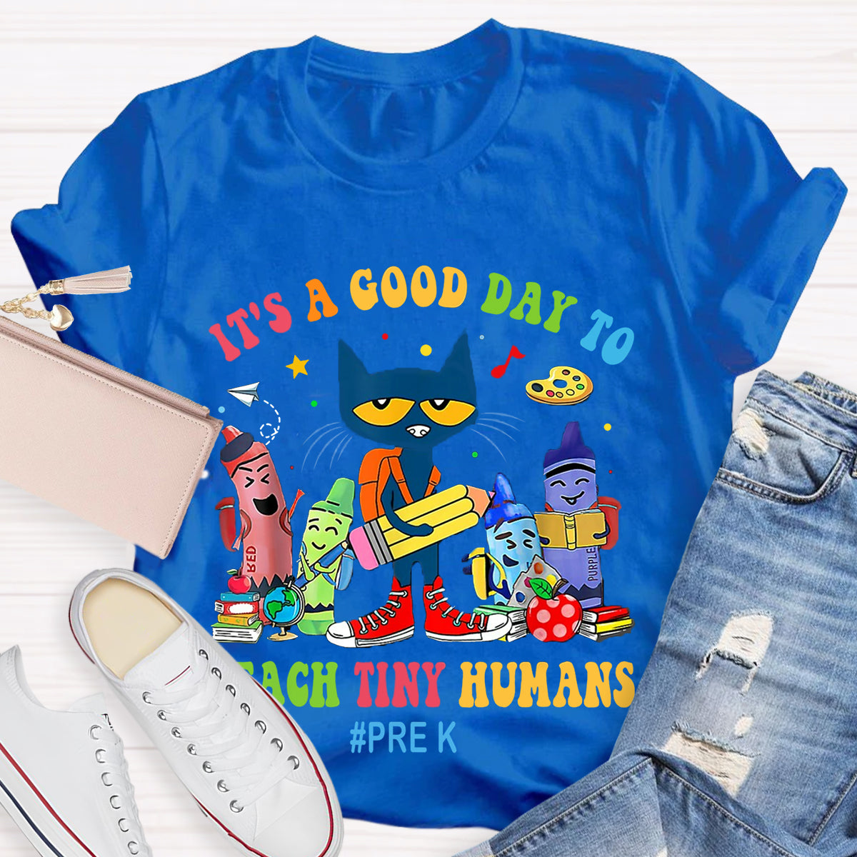 Personalized Grade It's A Good Day To Teach Tiny Humans Cat T-Shirt