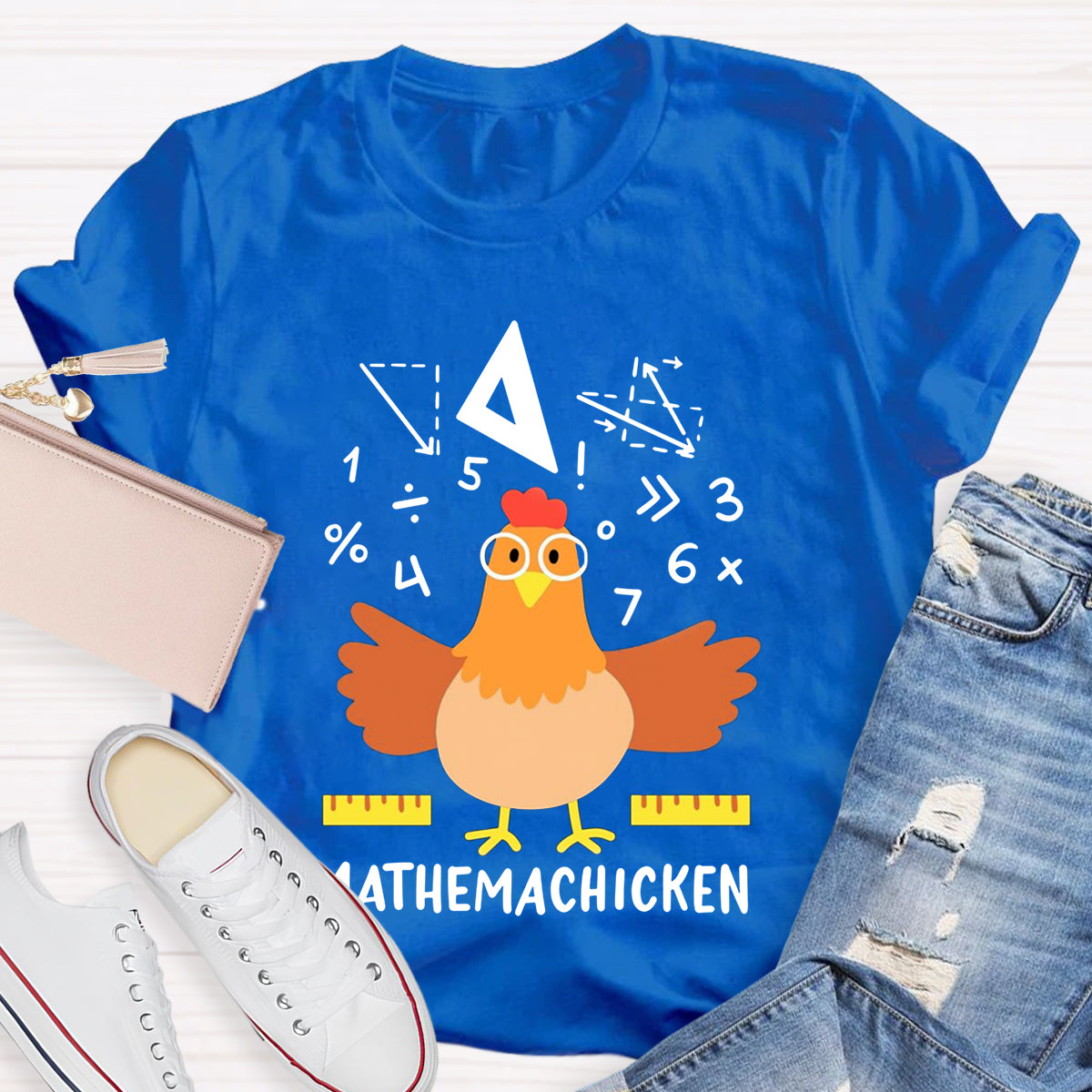 Math Chicken Gag Classic Teacher T-Shirt