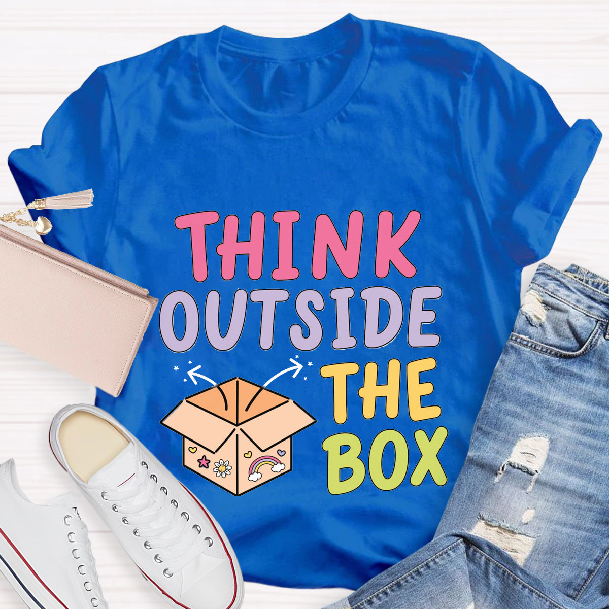 Think Out Side The Box Teacher T-Shirt