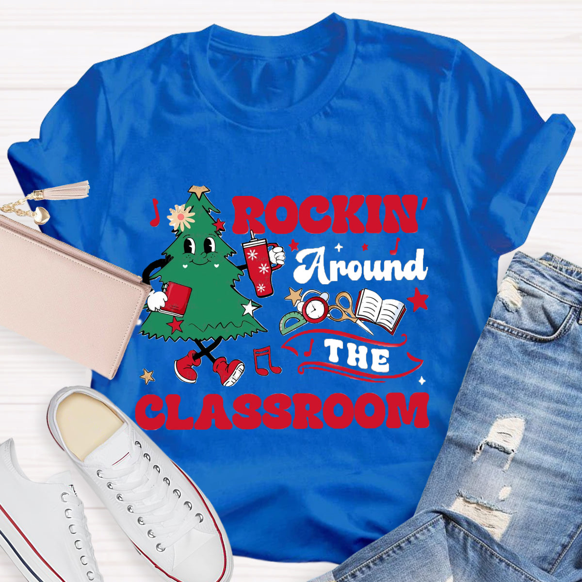 Rockin' Around The Classroom Christmas Tree T-Shirt