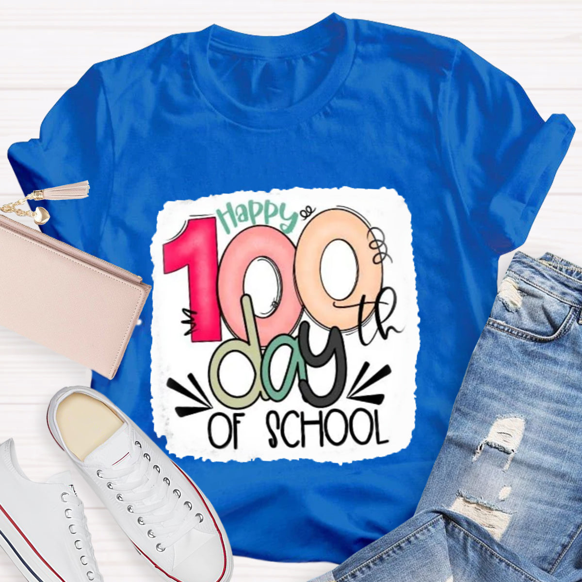 Happy 100th Days Of School Teacher T-Shirt