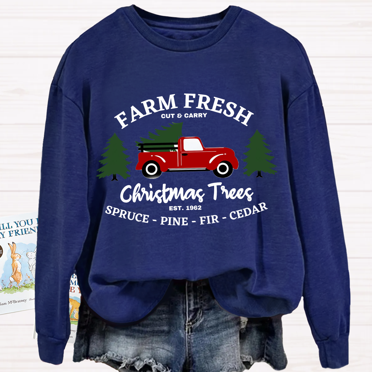 Farm Fresh Christmas Tree Teacher Sweatshirt