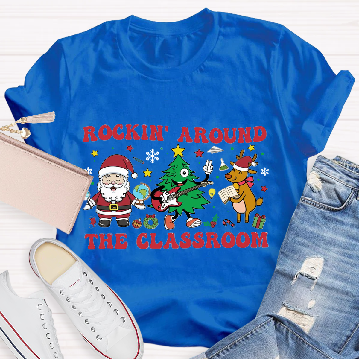 Rockin Around The Classroom Teacher T-Shirt