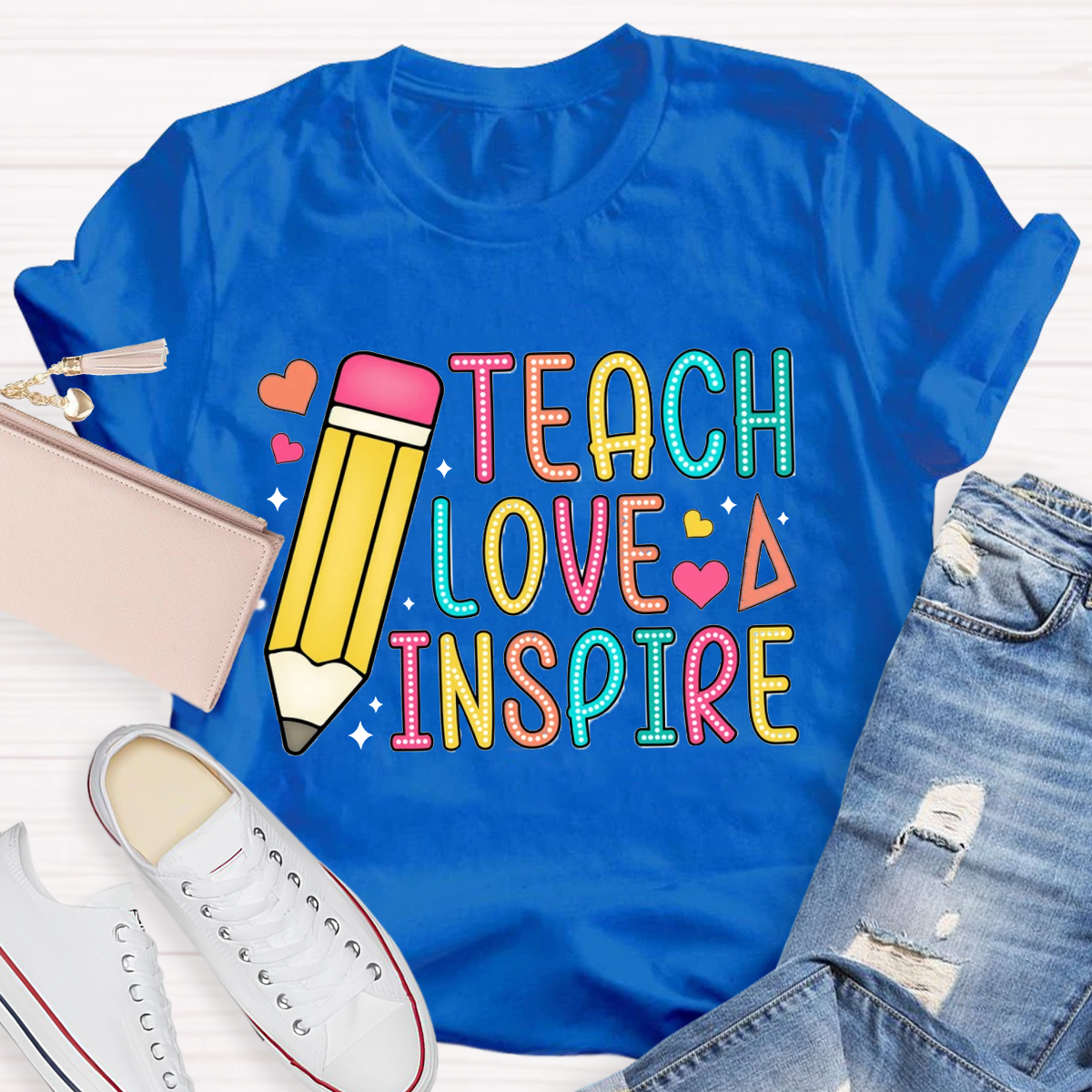 Teach Love Inspire Pencile T-Shirt