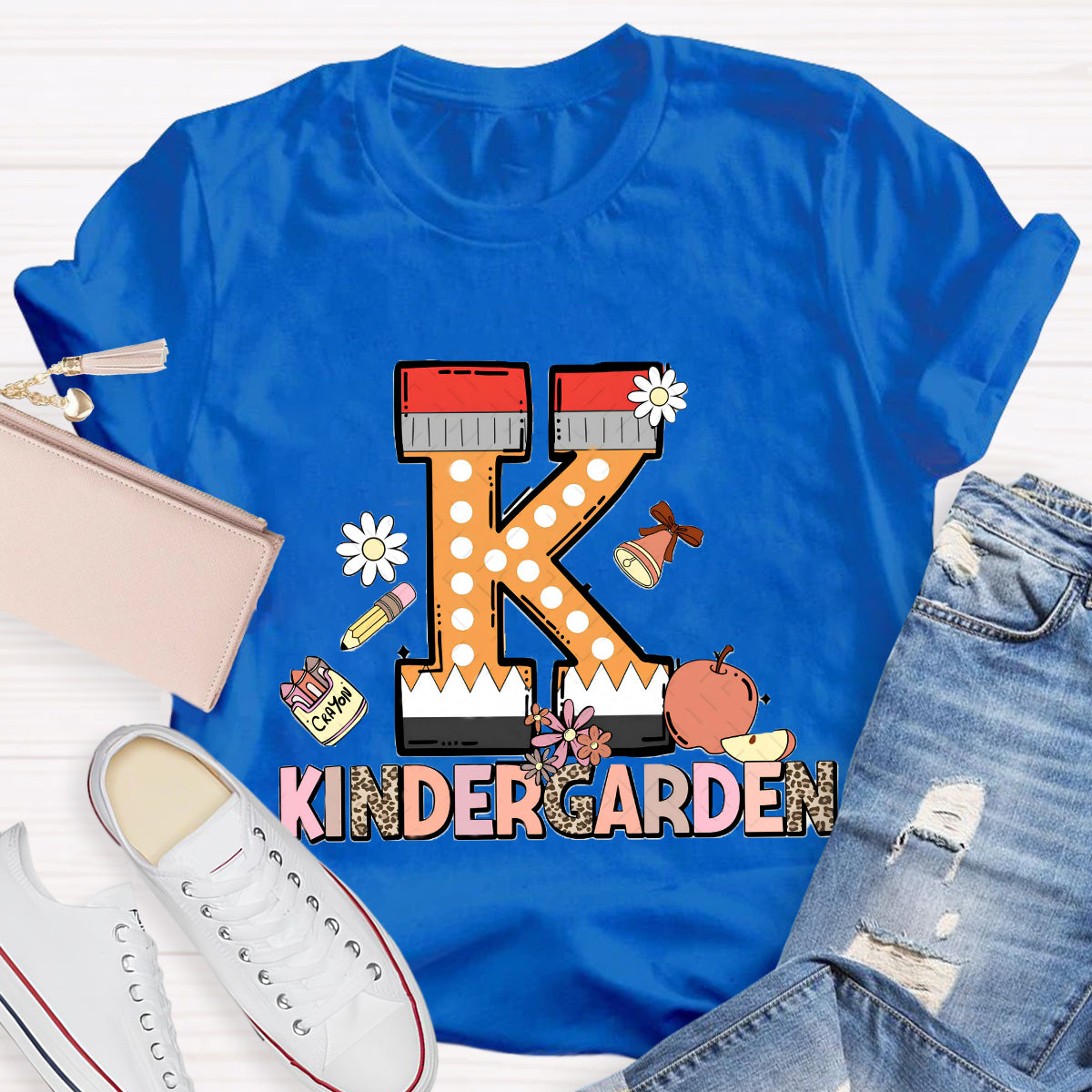 Personalized Grade K IS Symbol Of kindergarten Teacher T-Shirt