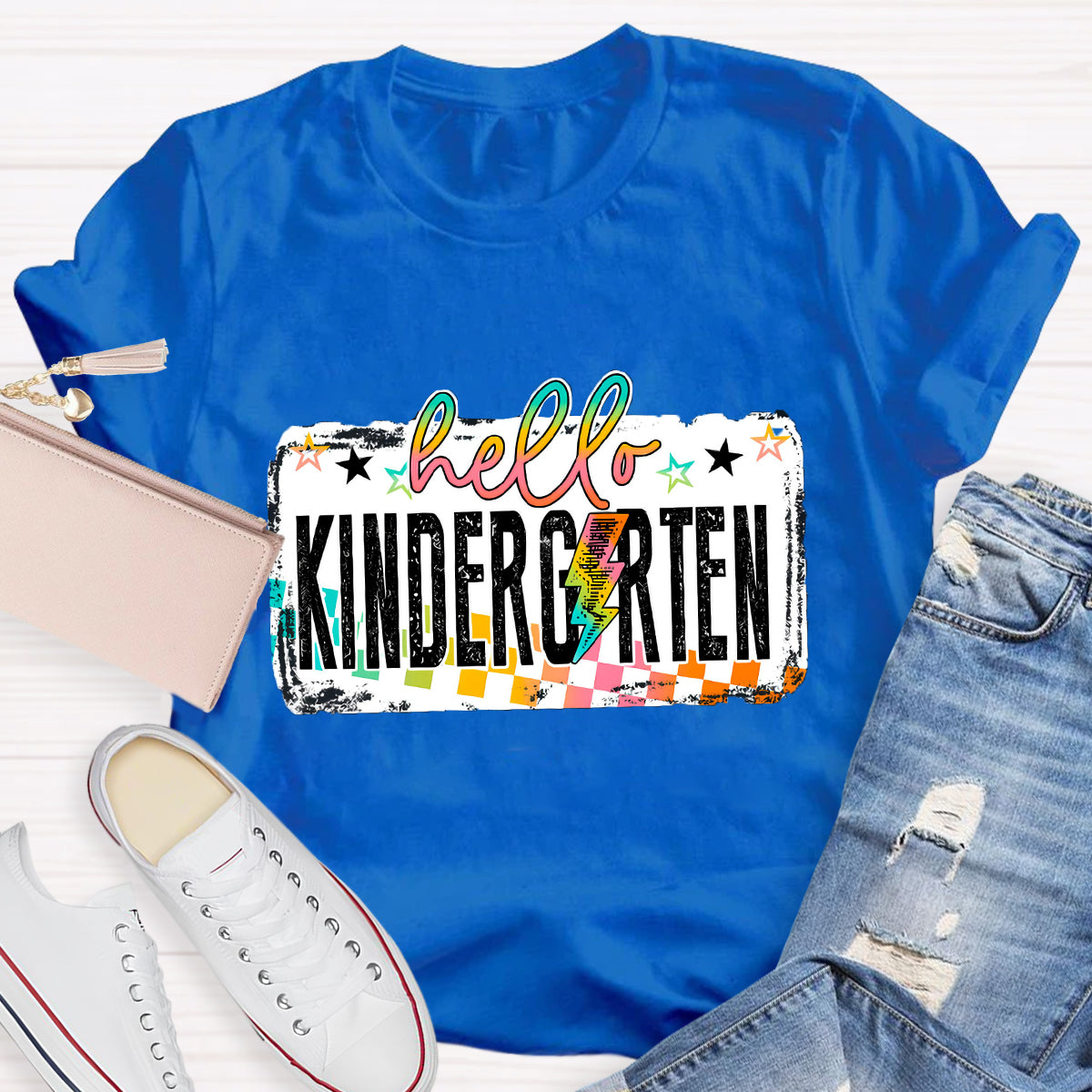 Personalized Grade Hello First Grade Teacher T-Shirt