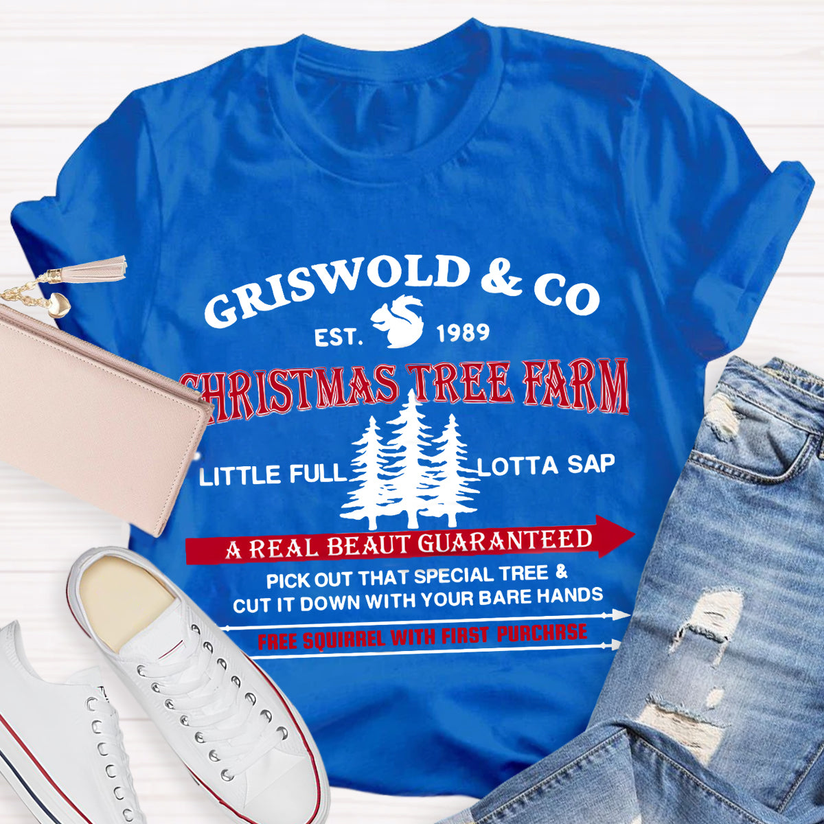 Griswold Co Christmas Tree Farm Teacher T-Shirt