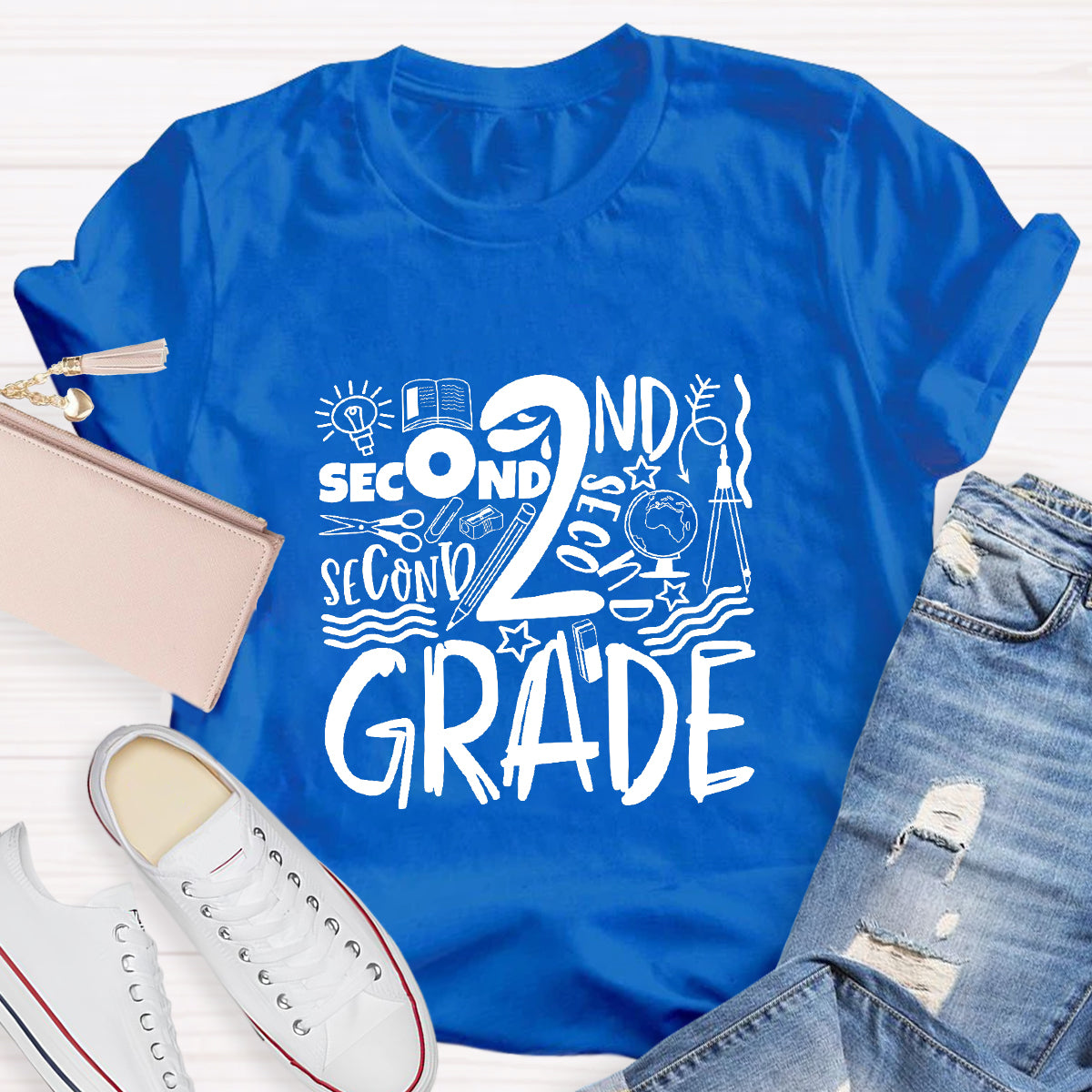 Personalized Grade Second Teacher T-Shirt