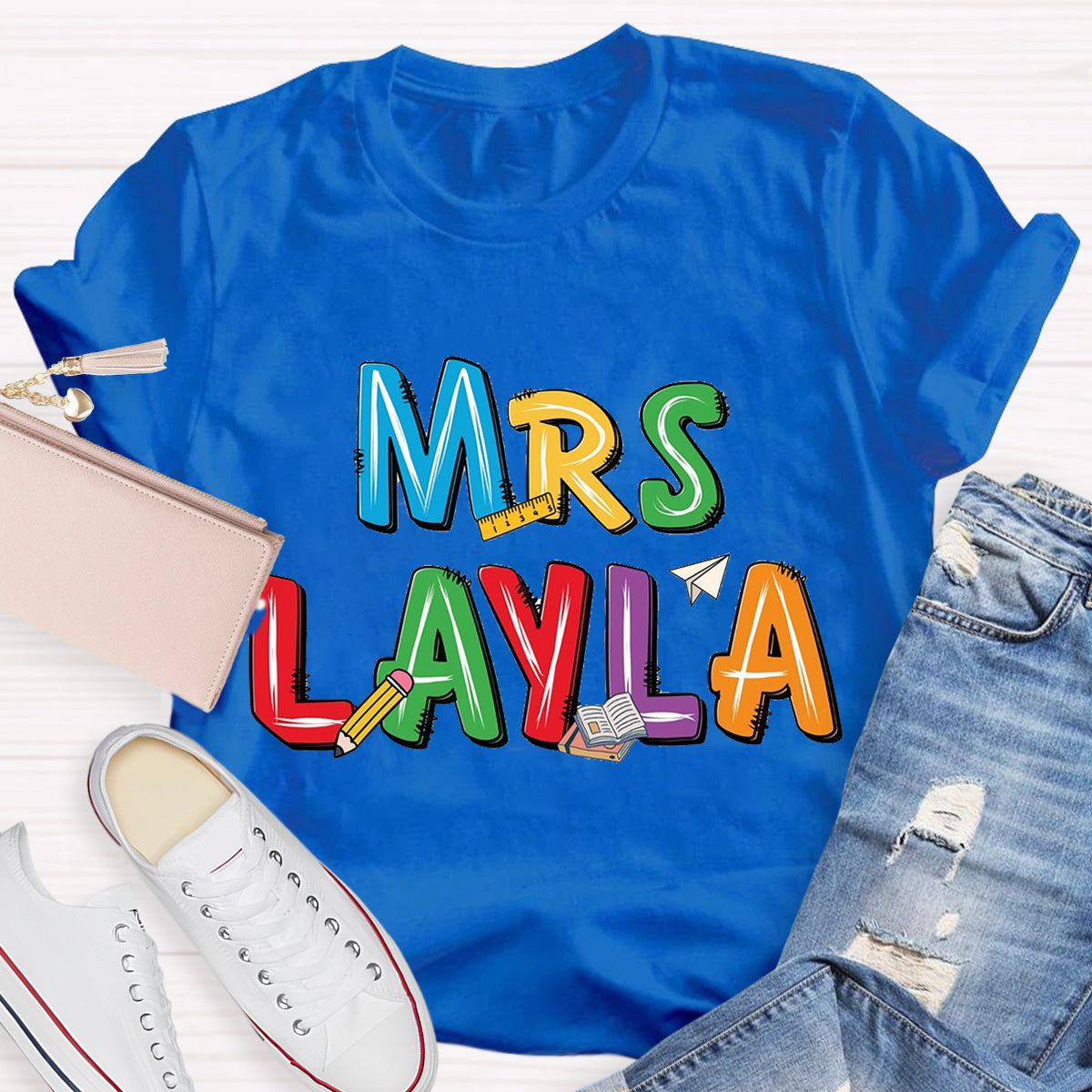 Personalized Your Name Teacher T-Shirt