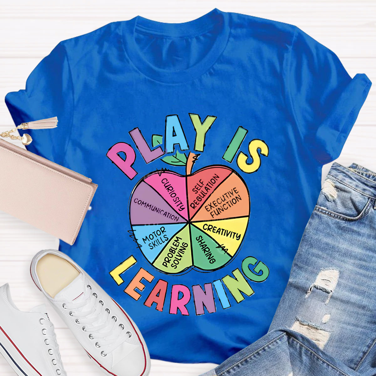 Play Is Learning Apple Teacher T-Shirt